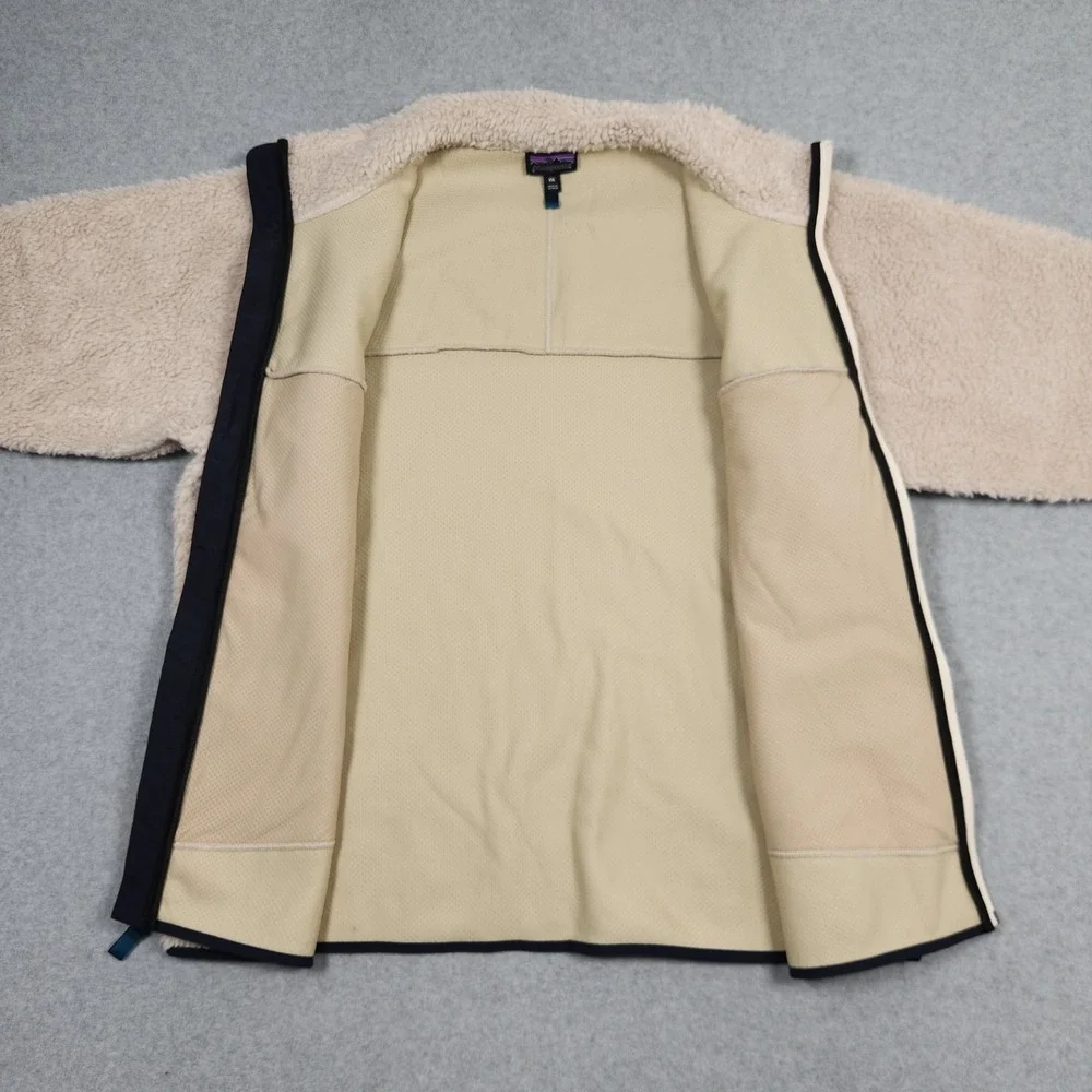Patagonia Retro X Jacket Mens 2XL Natural Beige Oatmeal Deep Pile Fleece Outdoor - Picture 2 of 11